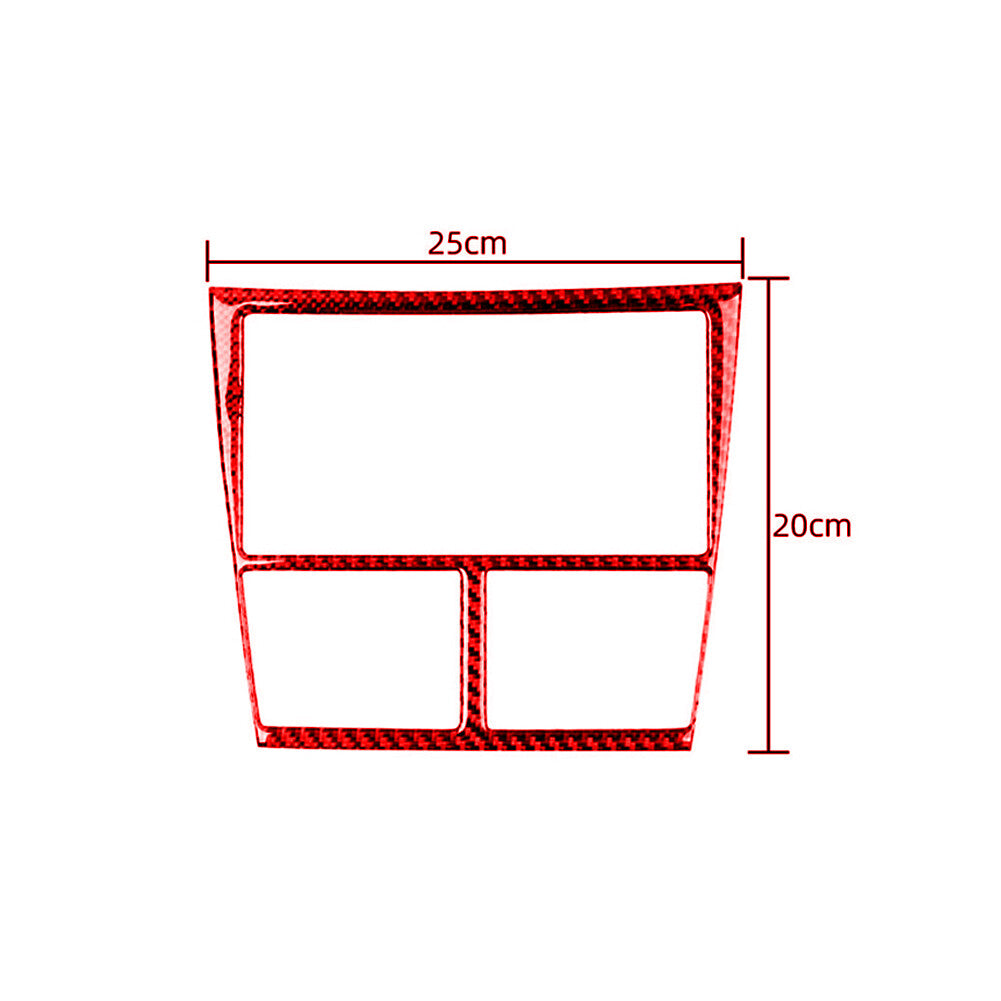 Red Carbon Fiber Ccenter Console Cover Trim for Subaru Forester 2009-2013 Type A