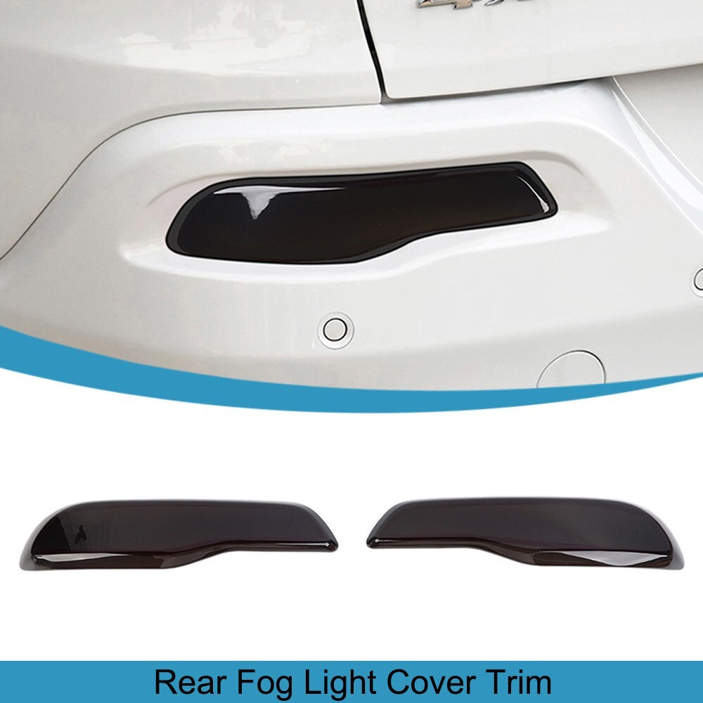 Smoked Black Rear Fog Light Lamp Cover Trim Decor for Jeep Cherokee 2014-2017