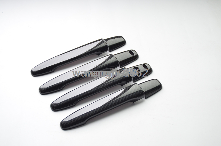 Carbon Color Door Handle Bowl Cover Trims ABS for Mitsubishi Outlander 2013-2021
