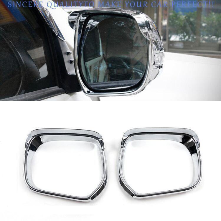 for Toyota for Land Cruiser LC200 2013-21 Chrome Rear View Mirror Eyebrow Frame Trim