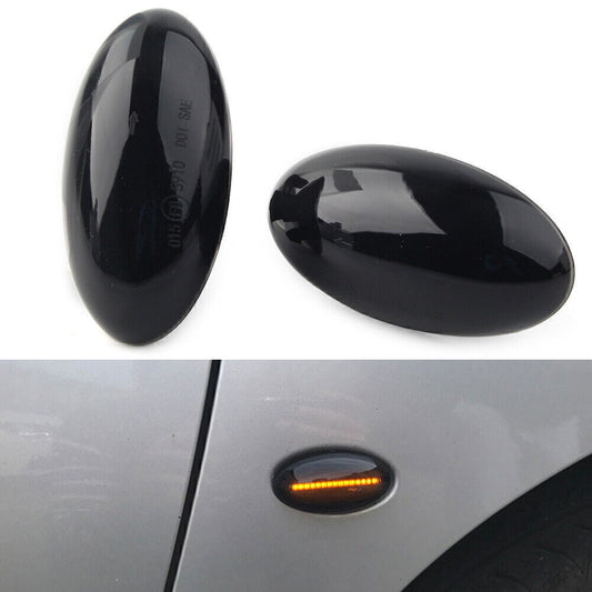 LED Dynamic Signal Side Marker Light for Peugeot 307 206 607 407 107 Black