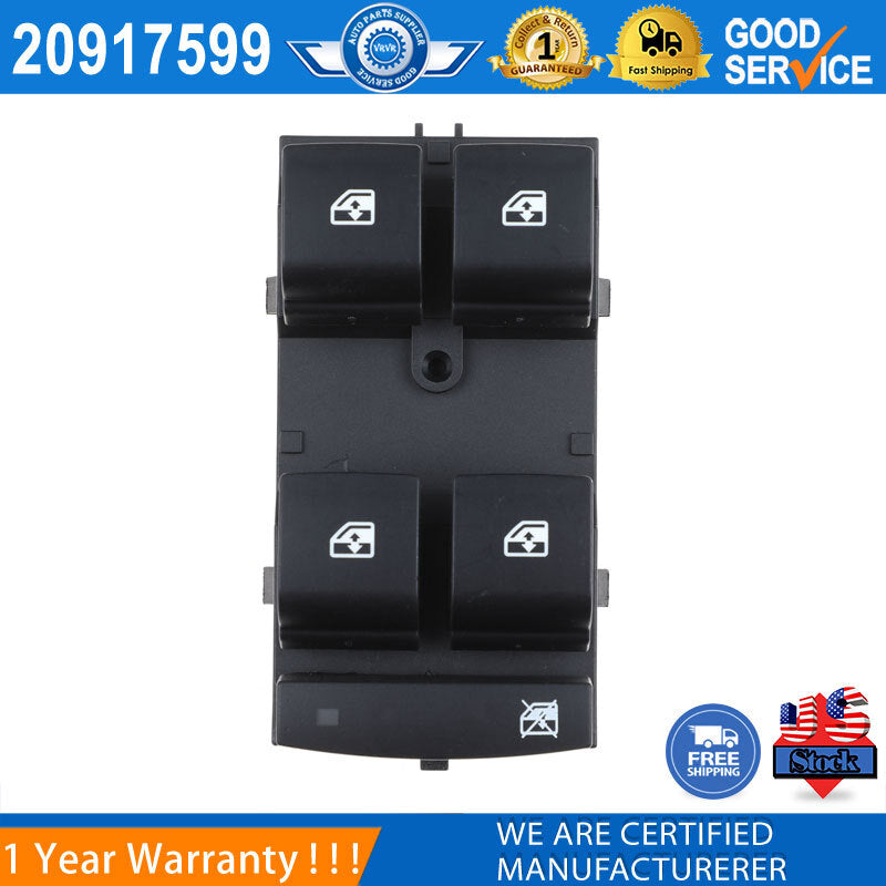 Power Window Switch 20917599 for 2010-2017 for Chevrolet Equinox front-drive side.