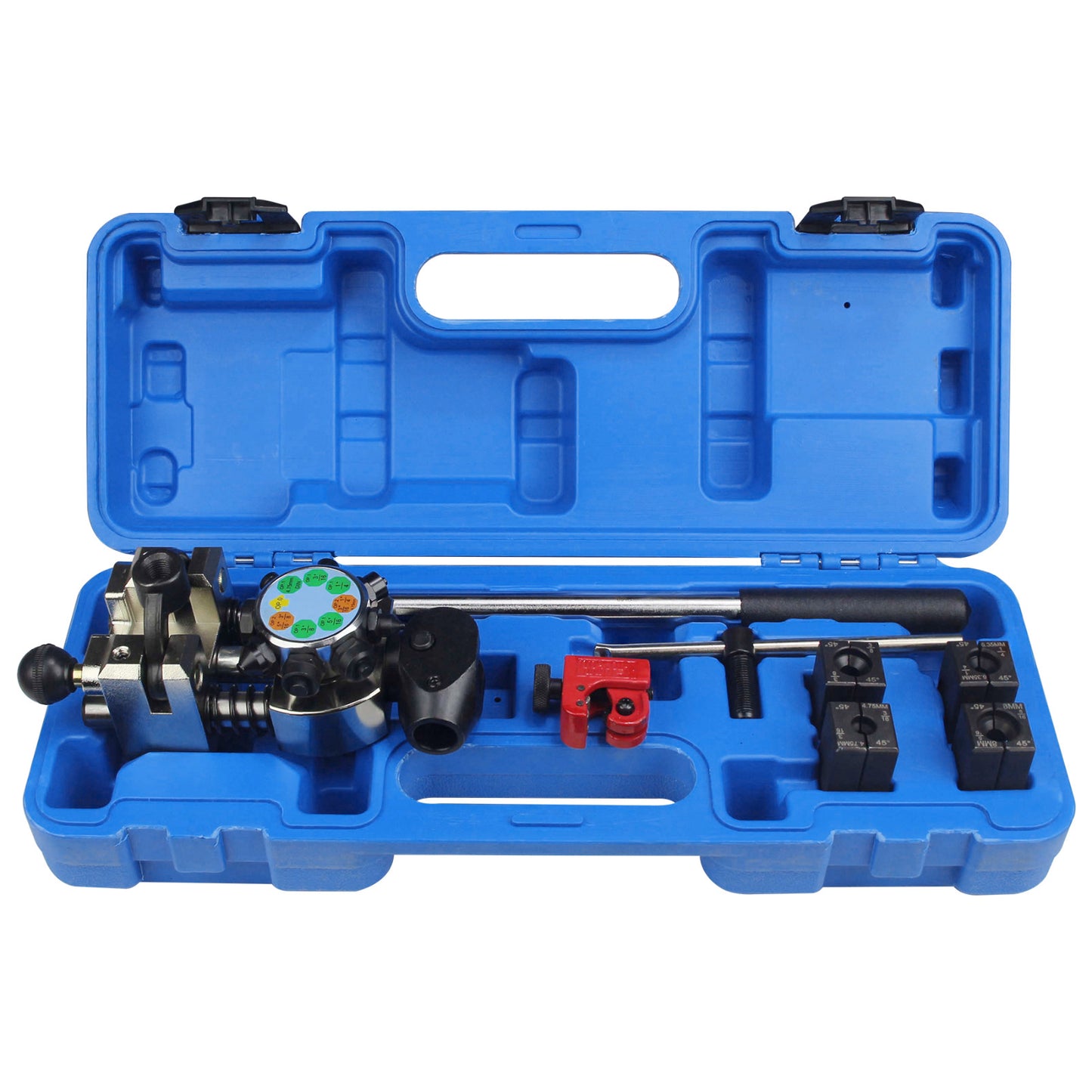 Brake Line Burning Tool - 45 Degree Kit with Single, Bubble, and Dual Flares in 4 Sizes