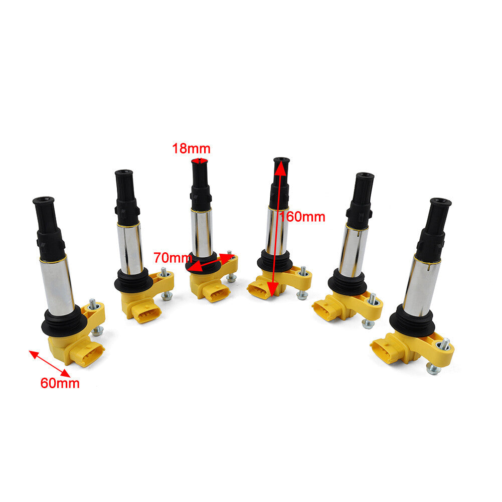D510A 6PCS Ignition Coil Pack for Cadillac SRX CTS STS FIT for GMC Acadia for Buick