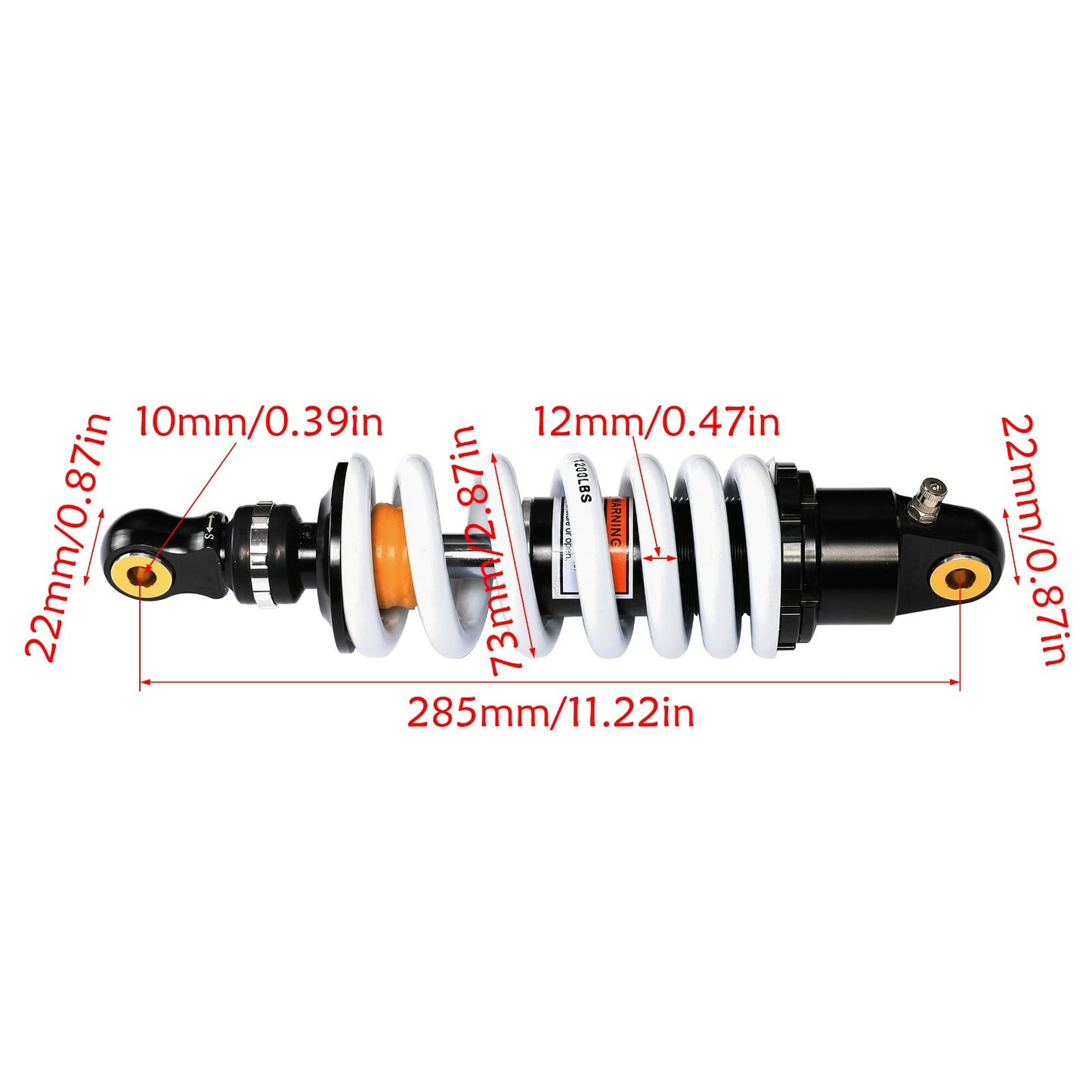 DNM 280 mm 11-inch rear shock absorber suitable for Pit Dirt bikes, ATV Quad, KLX110, TTR110, CRF70