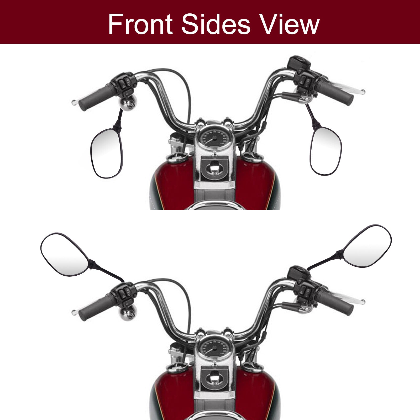 ATV Universal 8mm Rear View Side Mirrors 7/8 Handlebar Mount For Honde for Yamaha