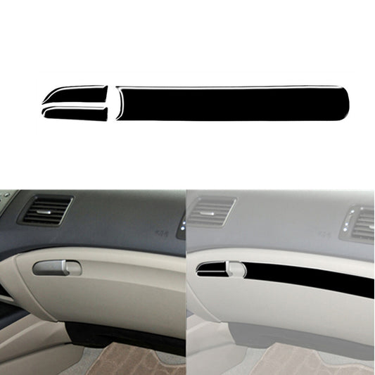 3Pcs Piano Black Passenger Storage Box Cover Trim for Honda for Civic 8th 2006-2011