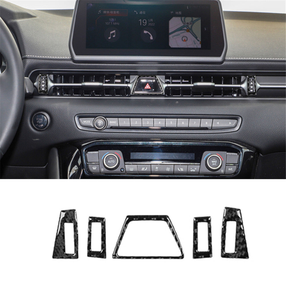 5Pcs Carbon Fiber Air Vent Outlet Kit Cover Trim for Toyota Supra 2019-2022