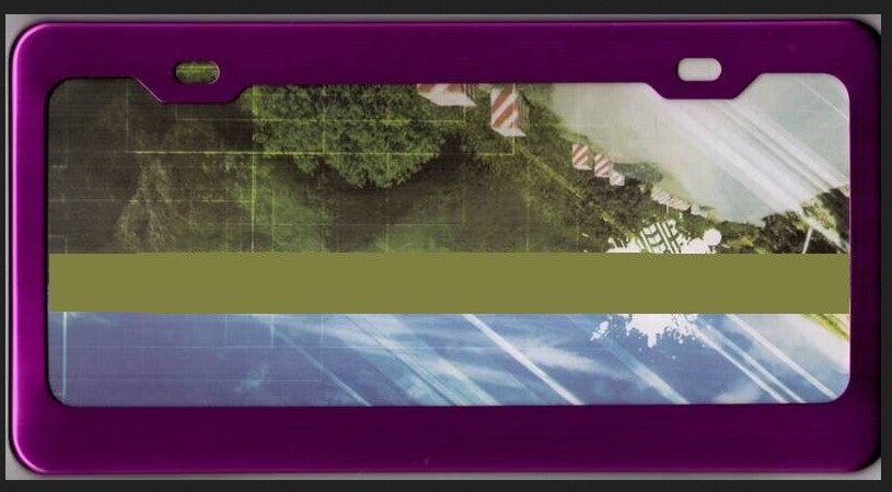 1 piece car license plate frame cover front cover rear trunk purple anodized suitable for Mazda