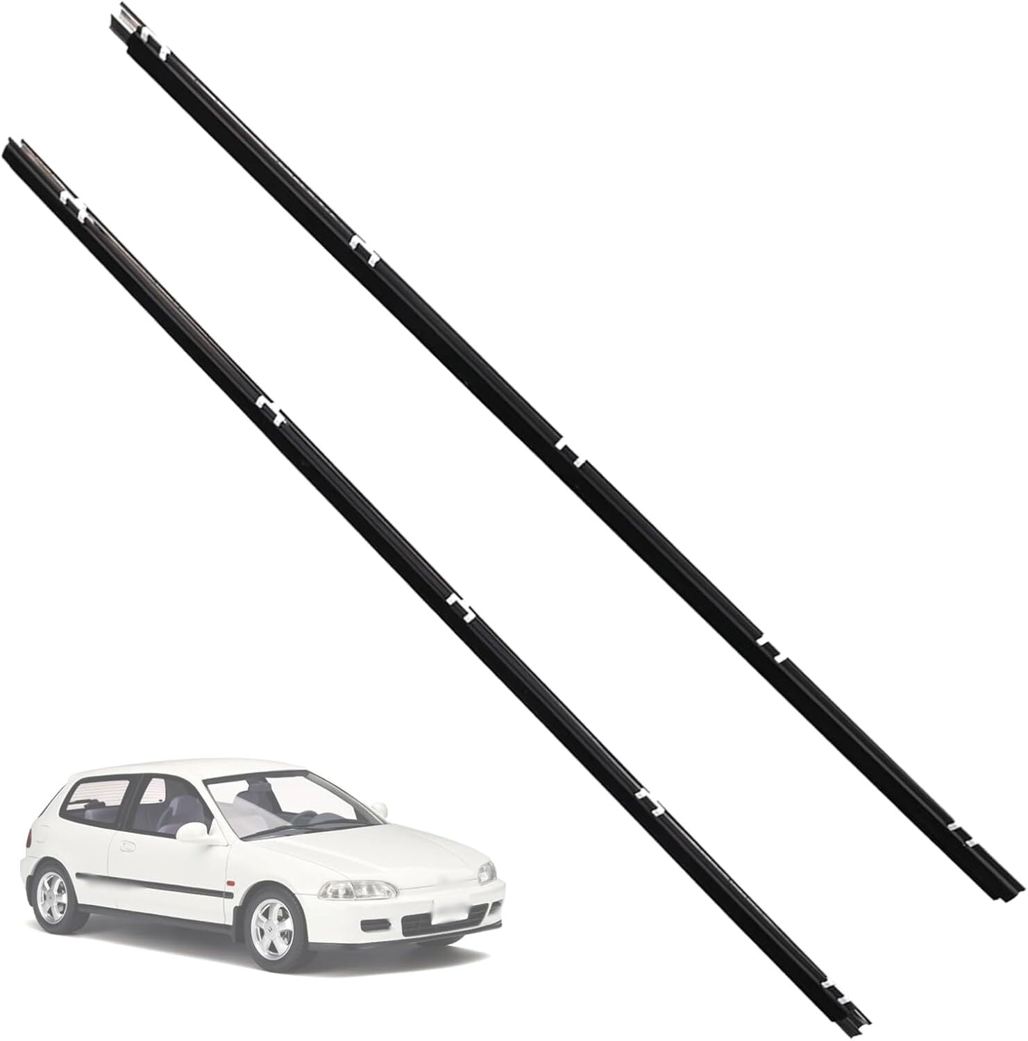Outer Window Door Molding Set RH LH Fit for Honda for Civic EG6 EG4 3D 1992-1995