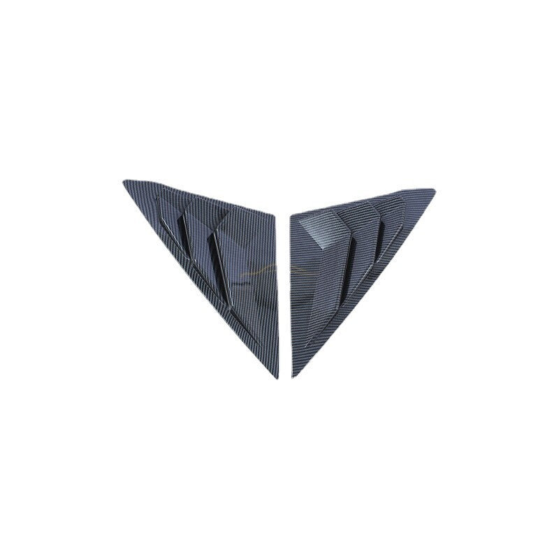 A pair of glossy black protective covers for window blinds, suitable for 2022-23 for Honda for Civic .