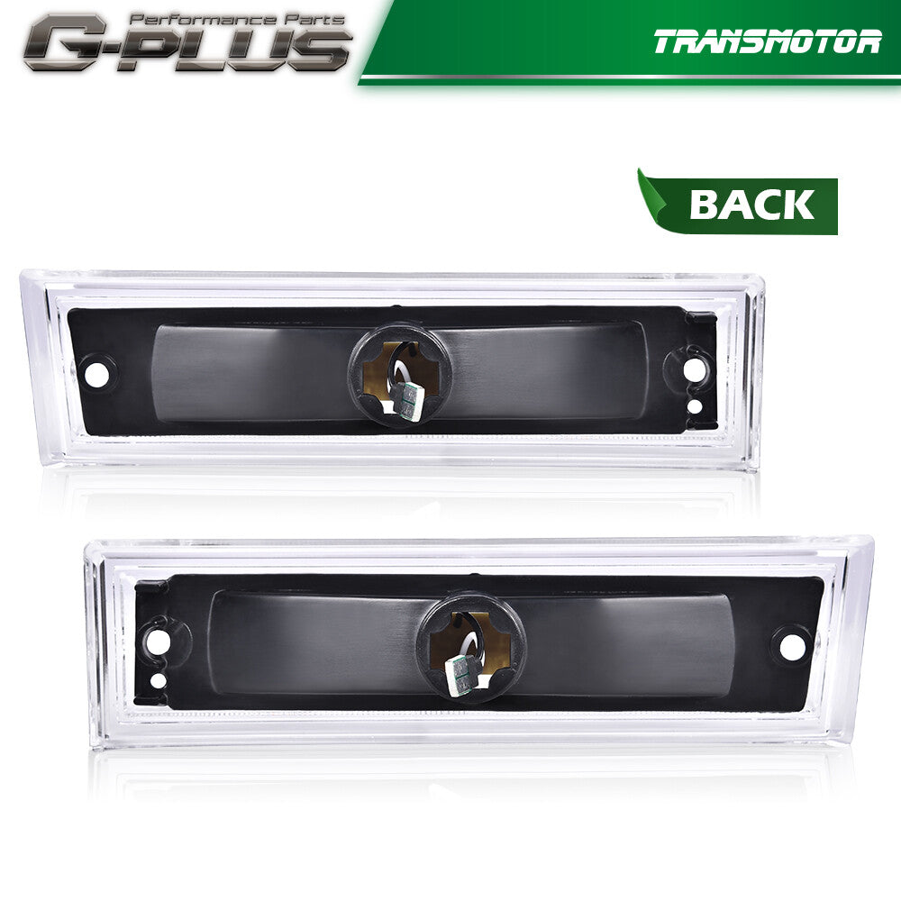 new, fits 1981-1991 for Chevrolet C10 C20 and universal amber side marker lights.