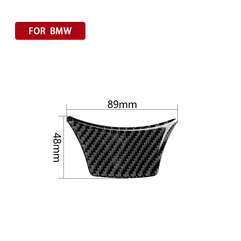 Carbon Fiber Steering Wheel Cover Trim Type A for BMW 5 Series F10 F18 2011-2017