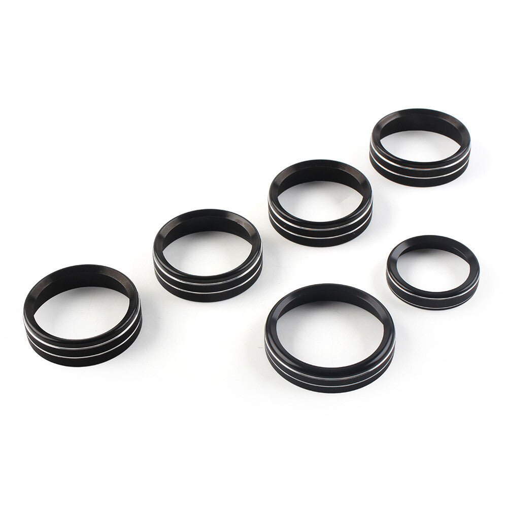 for Ford F150 XLT 2015-20 Air Conditioner Switch CD Button Ring Knob Trim Black