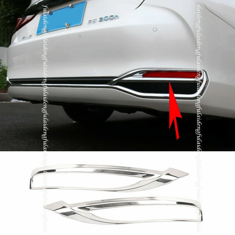 for Lexus ES350/300H 2019-22 Chrome Rear Bumper Decor Frame Fog Light Trim Cover