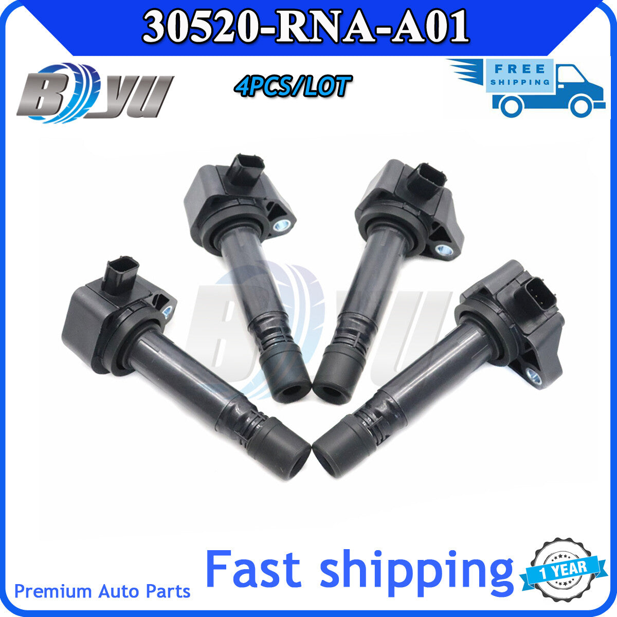 30520-RNA-A01 UF582 New 4pcs IGNITION COILS Fit For 2006 -2011 for HONDA for CIVIC 1.8L