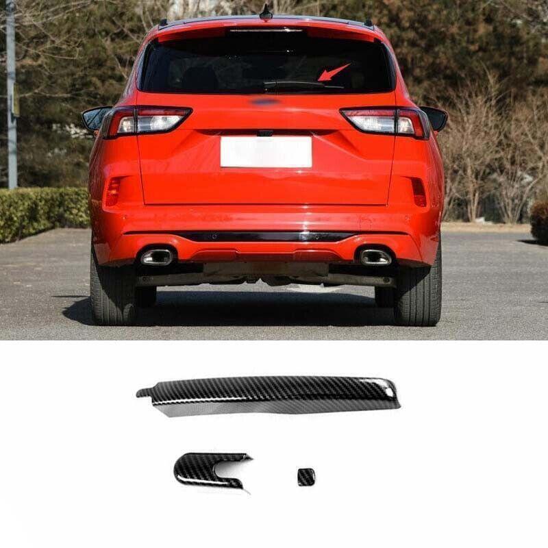 Tail Rear Window Wipers Moulding Carbon Fiber Cover Trim for Ford Escape 2020-22