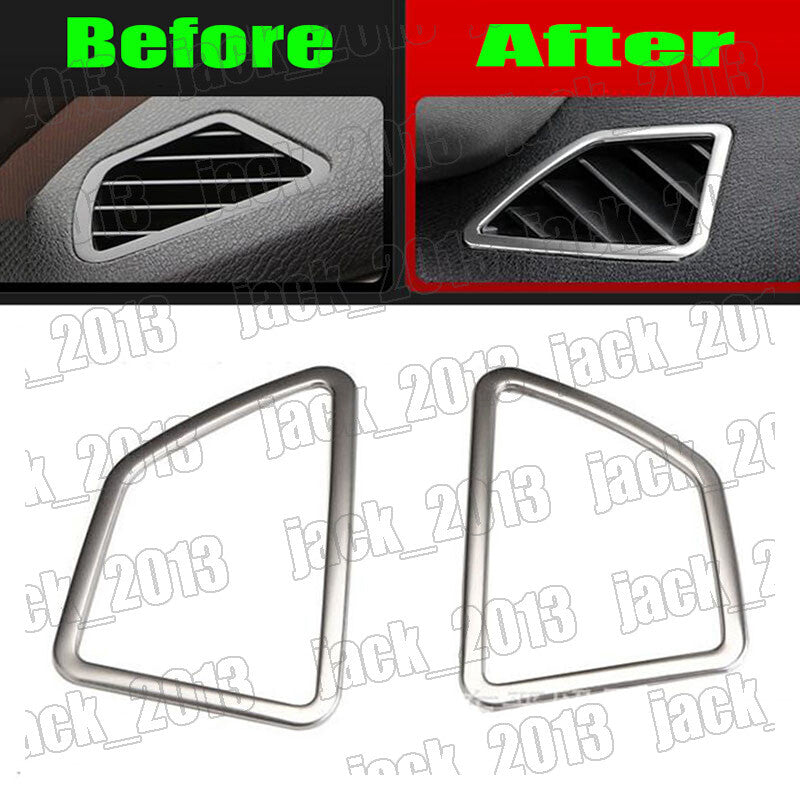 for BMW X5 E70 2007 - 2013 2pcs Steel Car Dashboard Upper Air Vent Cover Trim