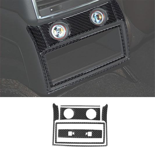 5Pcs Carbon Fiber Rear Control Frame Panel Cover Trim for Audi Q7 2007-2015