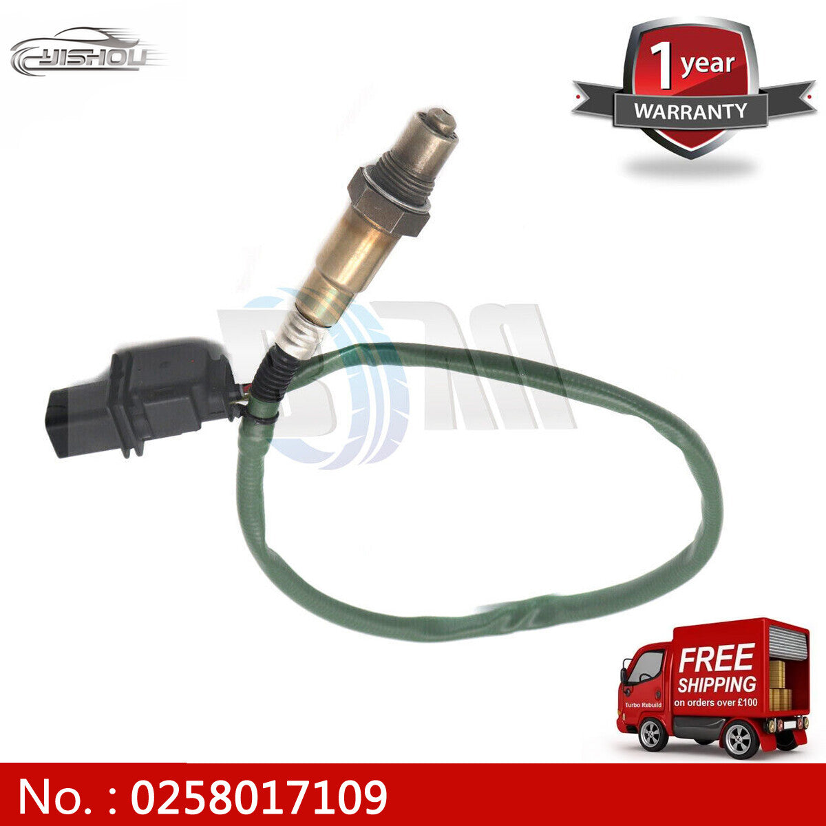 New oxygen sensor 0258017109 suitable for Mercedes-Benz G550, ML450, and for BMW for Mini Cooper .