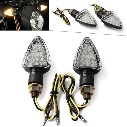 2Pcs Universal Motorcycle 12V 18 LEDS Turn Signal Light Indicator Blinker Lamp