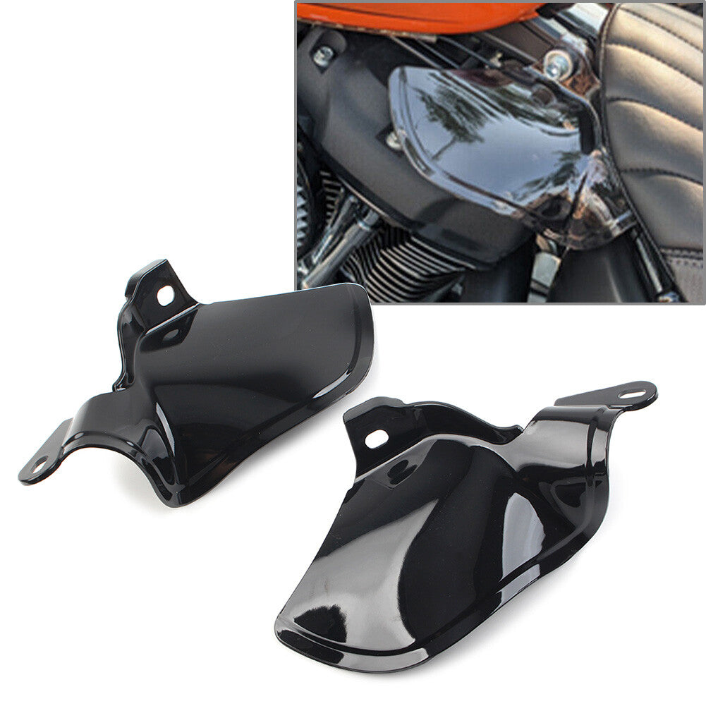Reflective Saddle Shield Air Heat Deflector Fit for Harley Softail 2018-2023 Black