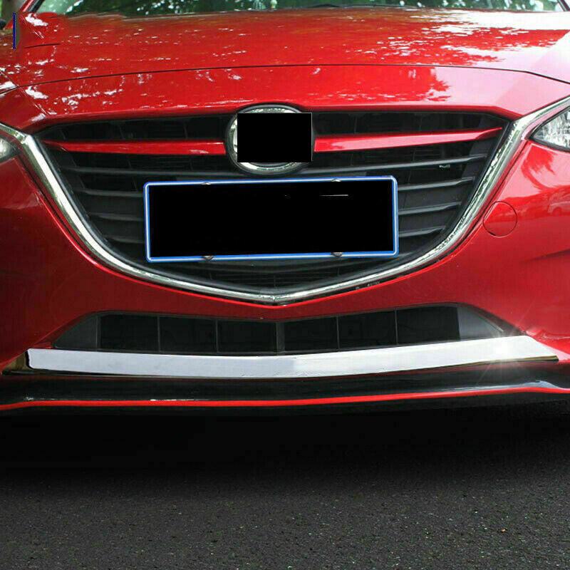 for Mazda 3 Axela 2014-2016 Chrome ABS Front bumper Lower grille lip cover Strip