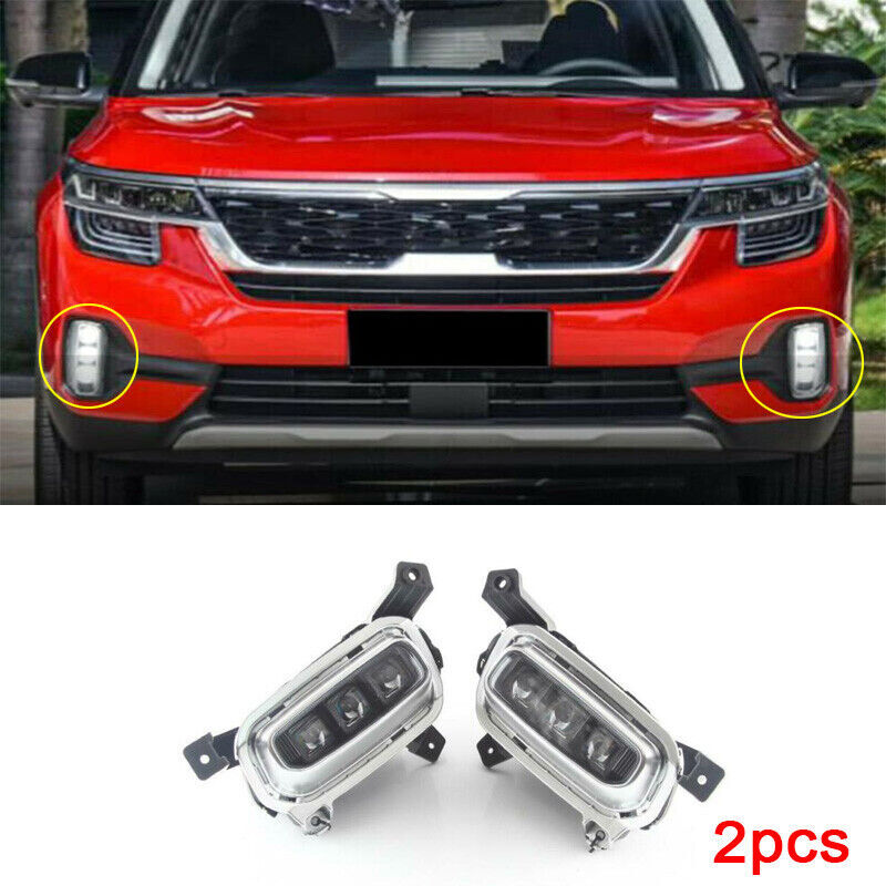 for Kia Seltos 2020-23 LED DRL Daytime Running Light Fog Lamp Bumper Turn Signal
