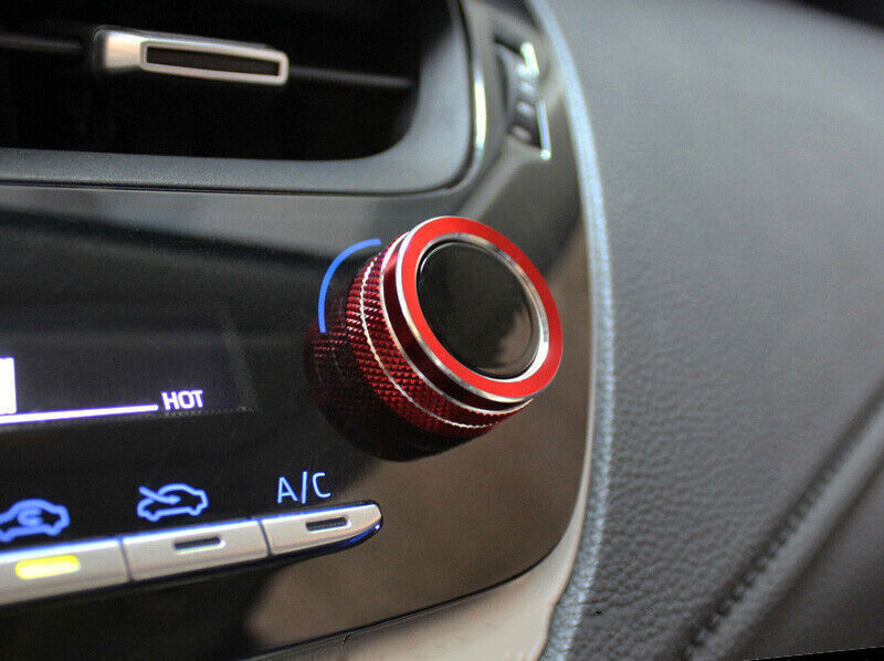 for Toyota for Corolla 2019-22 Red Alloy Central Console AC Switch Button Ring Cover