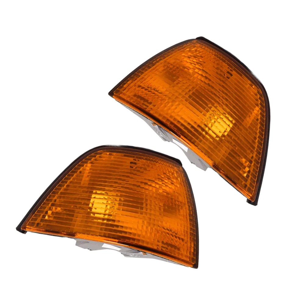Fits For 3' E36 1992-2000 Front Left Right Side Corner Light Cover Yellow