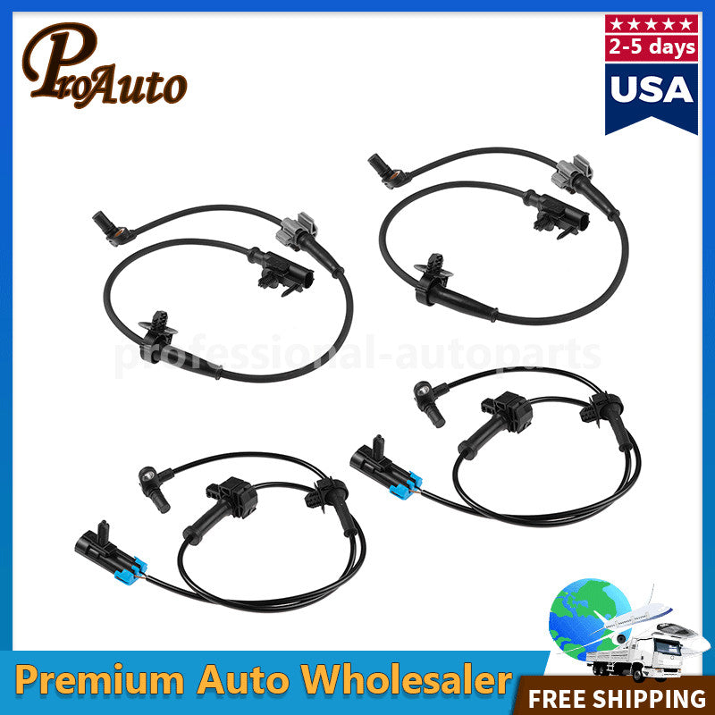 4 ABS Wheel Speed Sensor Front Rear For 07-14 for Chevy Tahoe Avalanche for GMC for Yukon