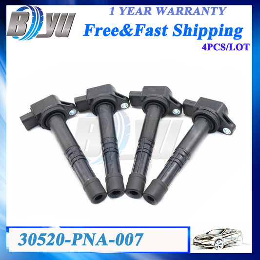 4X 30520-PNA-007 Ignition Coil for Honda Accord for Civic Element for ACURA CSX 2.0L