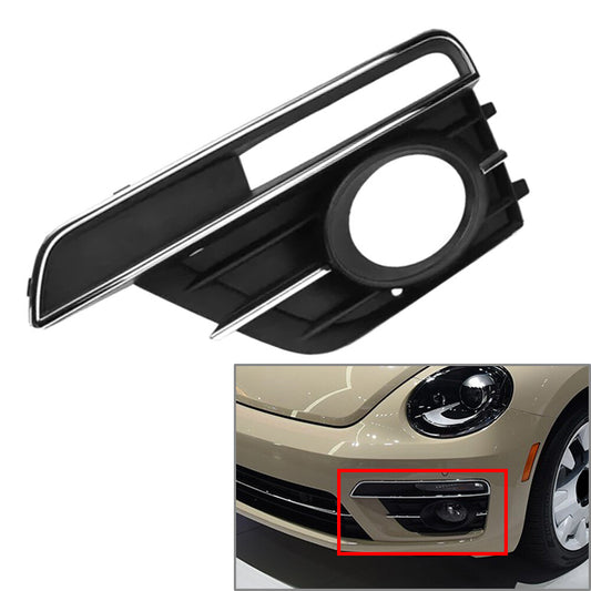 Left Front Bumper Fog Light Lamp Grill Bezel Cover for VW Beetle 2016-2019