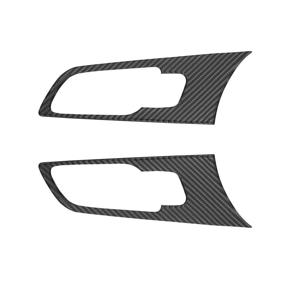 2X Carbon Fiber Front Door Handle Frame Cover Trim for Ford Ranger 2019-2022