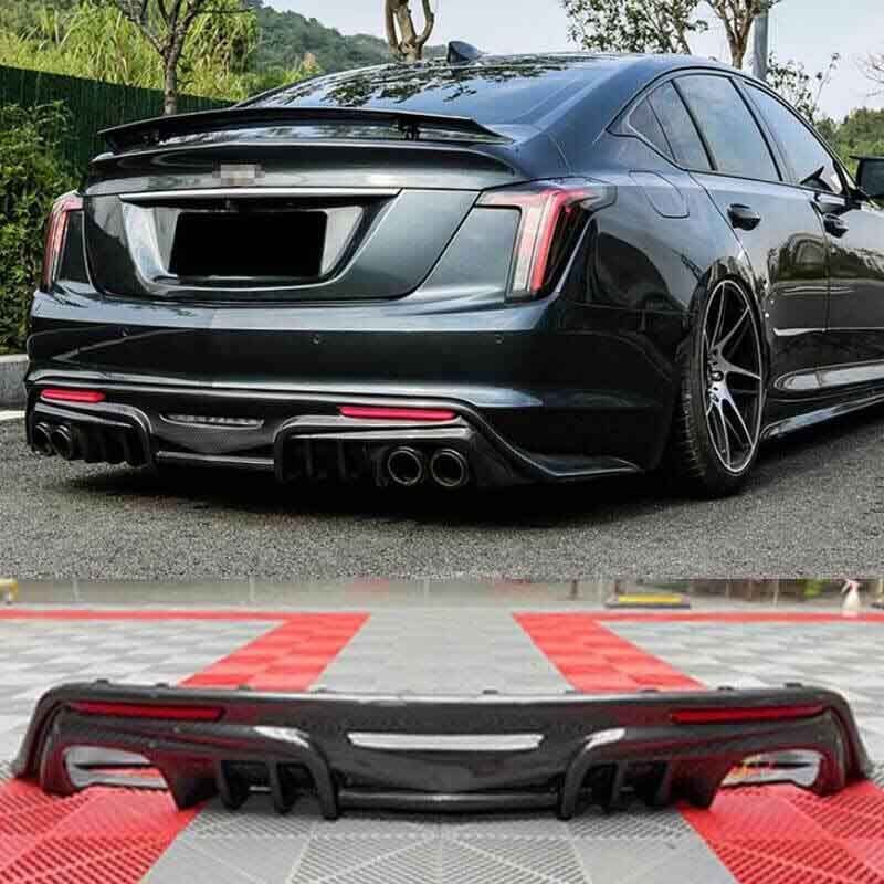 2020-2024 Rear Bumper Diffuser Lip Spoiler Combat Carbon Fiber for Cadillac CT5