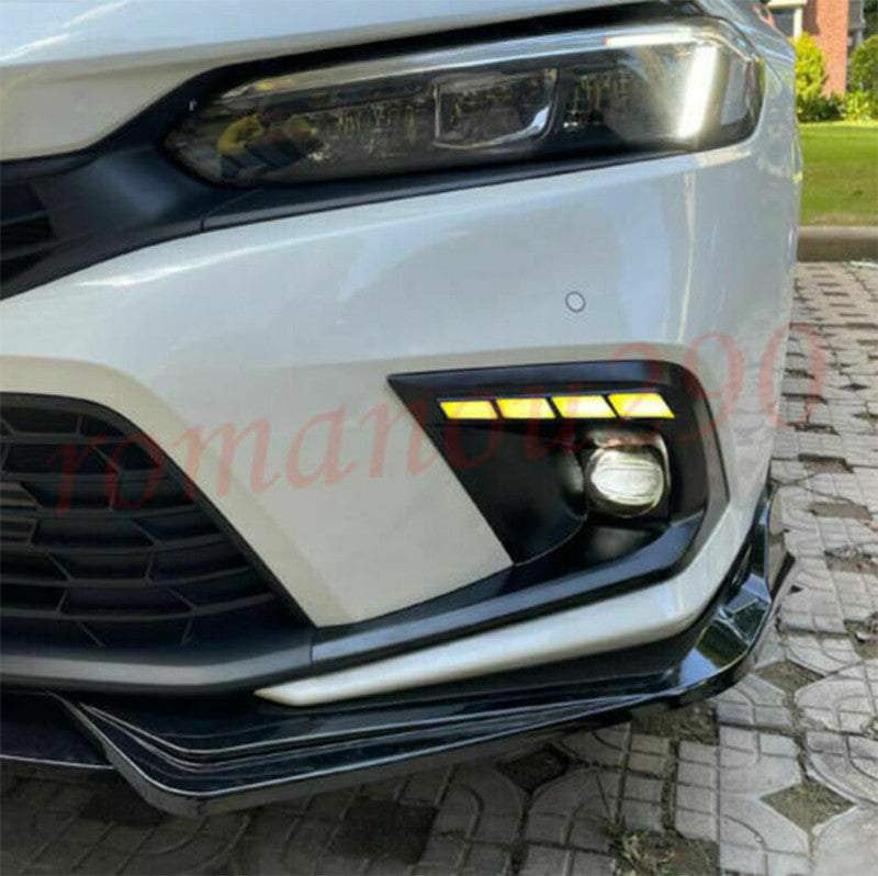 for Honda for Civic 22-23 LED DRL Daytime Running Light Fog Lamp Bumper Turn Signal