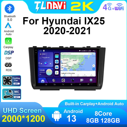for Hyundai Creta 2 IX25 2020-2021 Car Stereo Radio Screen CarPlay GPS Player
