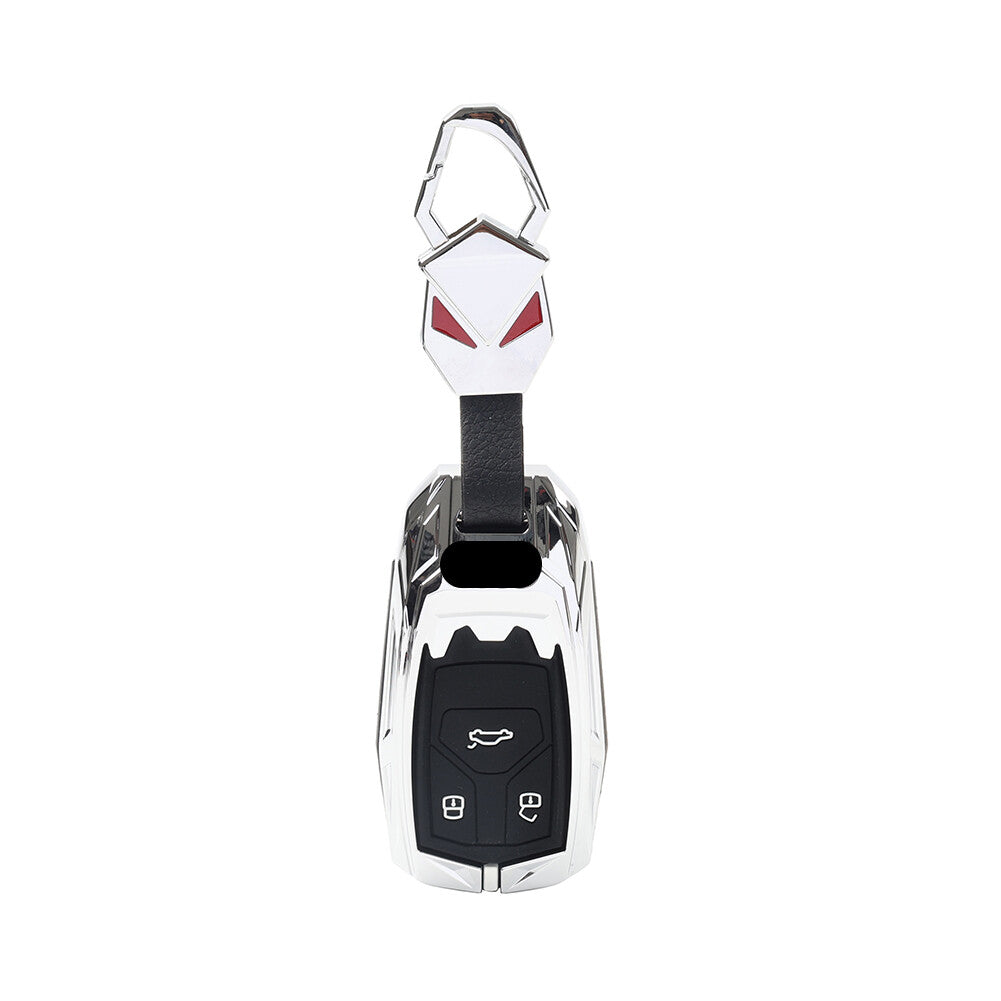 for Smart Remote Key Fob Cover Silver for Audi A4 A5 S5 SQ5 Q5 Q7 TT