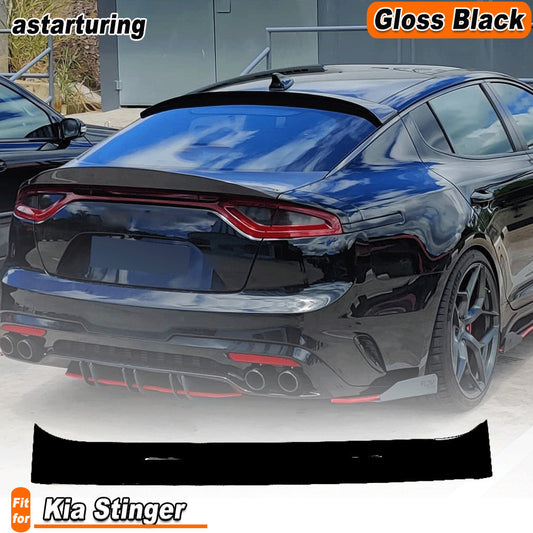 for Kia Stinger 2018-2023 Gloss Black Rear Roof Spoiler Window Trunk Wing Lip