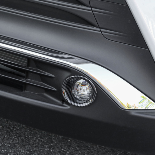 Carbon Fiber Front Fog Light Lamp Cover Decor Trims for Toyota Venza 2021-2023