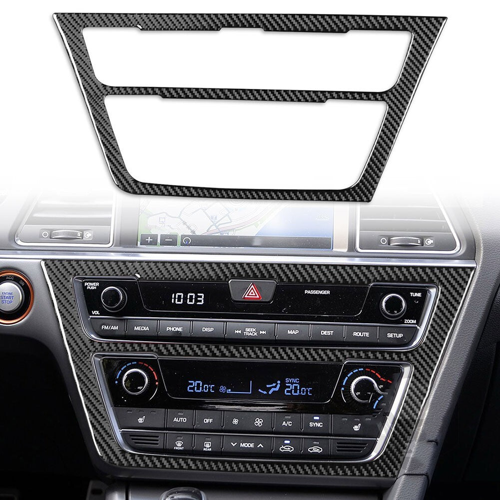 Carbon Fiber Car Panel Cover Trim for Hyundai For Sonata 9th New 2015-2017
