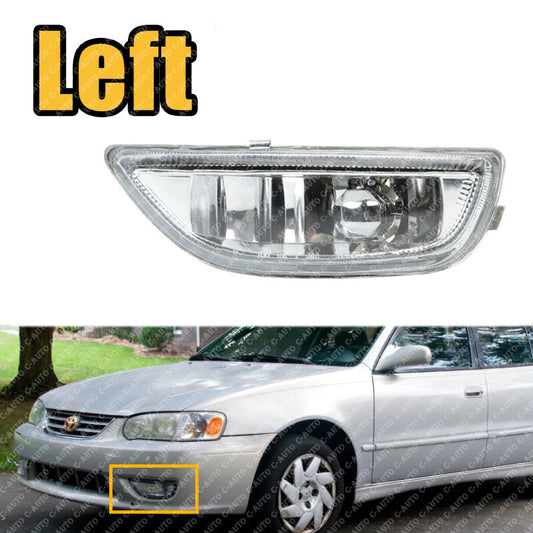 Left Clear front Bumper Fog Light Driving Lamp for Toyota for Corolla 2001-2002