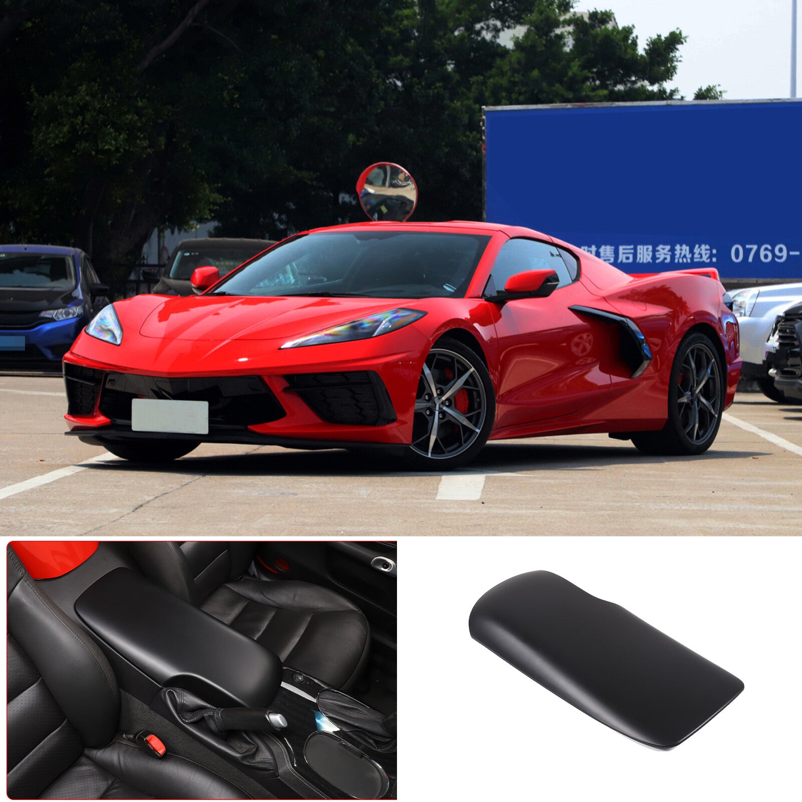 ABS carbon fiber center console gear shift cover trim for Subaru WRX 2022-2024