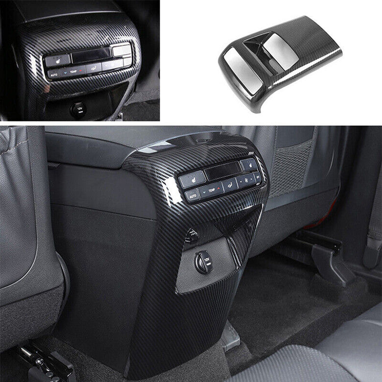 for Hyundai Palisade 2020-2024 Carbon Fiber Rear Air Outlet Anti-Kick Panel Trim