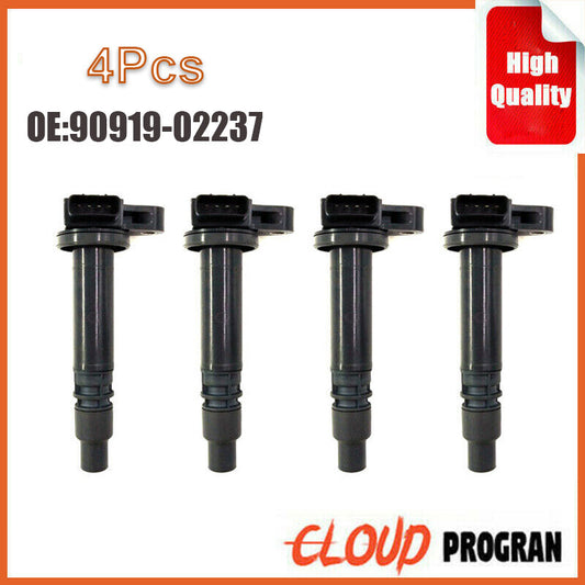4pcs Ignition Coil 90919-02237 for Toyota 4Runner Hiace Hilux for Land Cruiser Prado