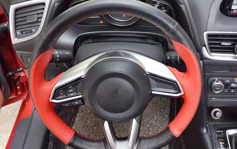 ABS for Mazda 3 Axela 2017-18 Matte Silver Steering Wheel Moulding Cover Trim 1X