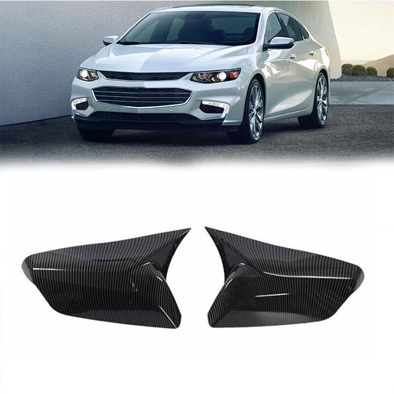 for Chevrolet Malibu 16-24 Carbon Fiber Exterior Rear View Mirror Cover Trim 2X