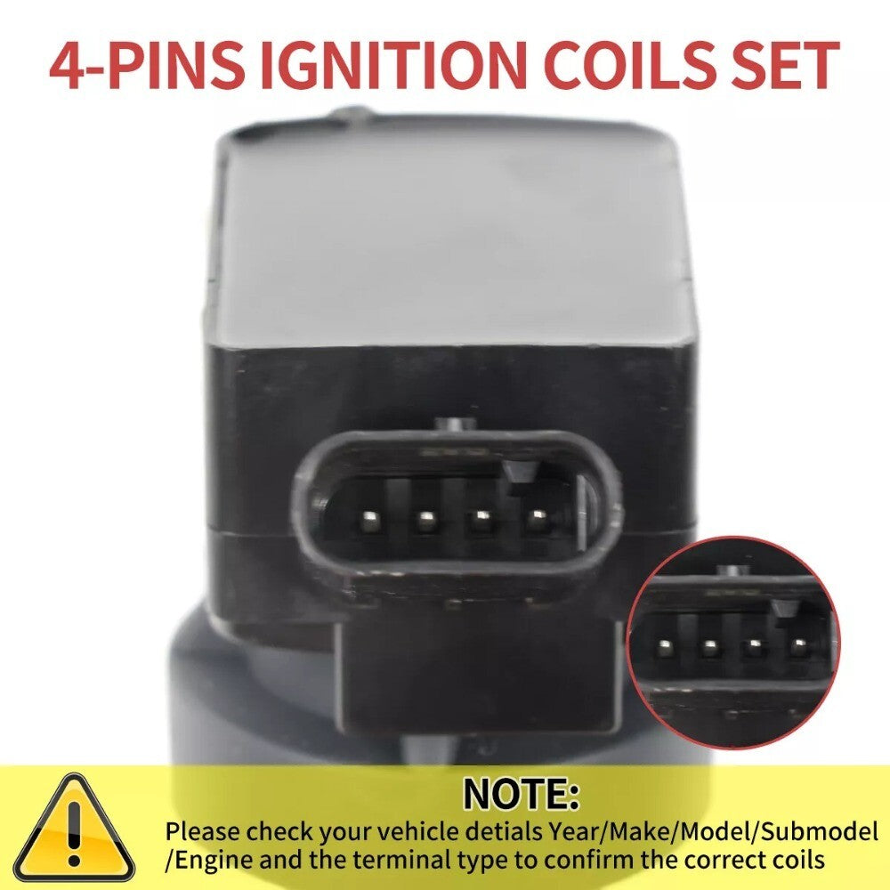 4X Ignition Coil for Hyundai for Veloster Kona for Kia Seltos Soul 1.6L Turbo 273012B120