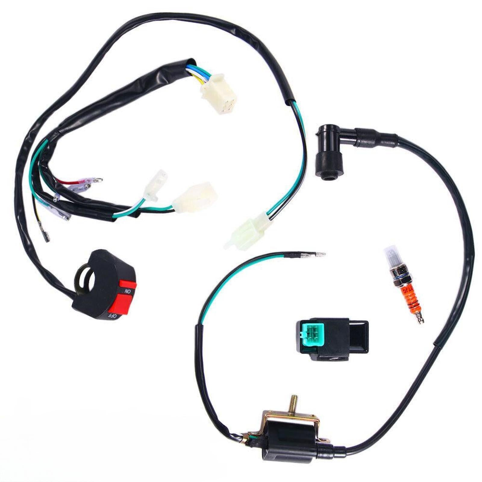 Ignition Coil Harness Kill Switch CDI Spark Plug For 110CC 125CC 140CC Dirt Bike