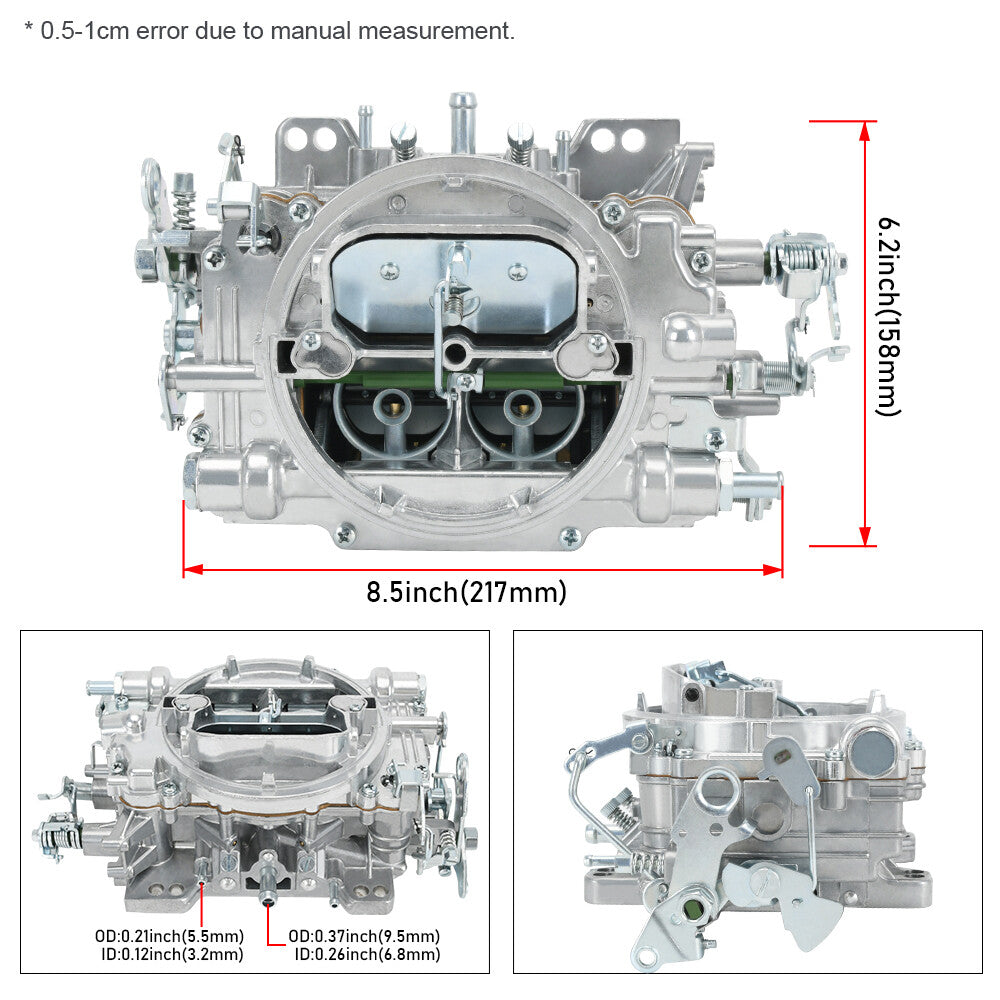 4 Barrel Carburetor, Manual Choke Square Bore For 1405 Performer 600 CFM